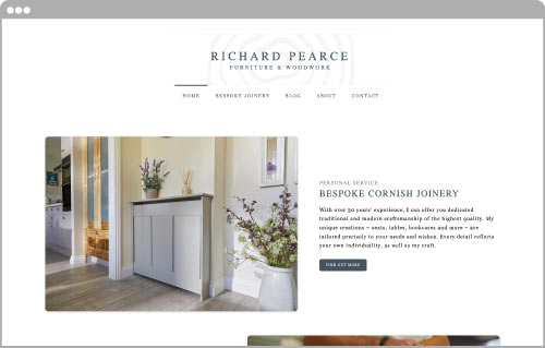 Richard Pearce website design and build