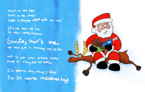 Santa card illustration