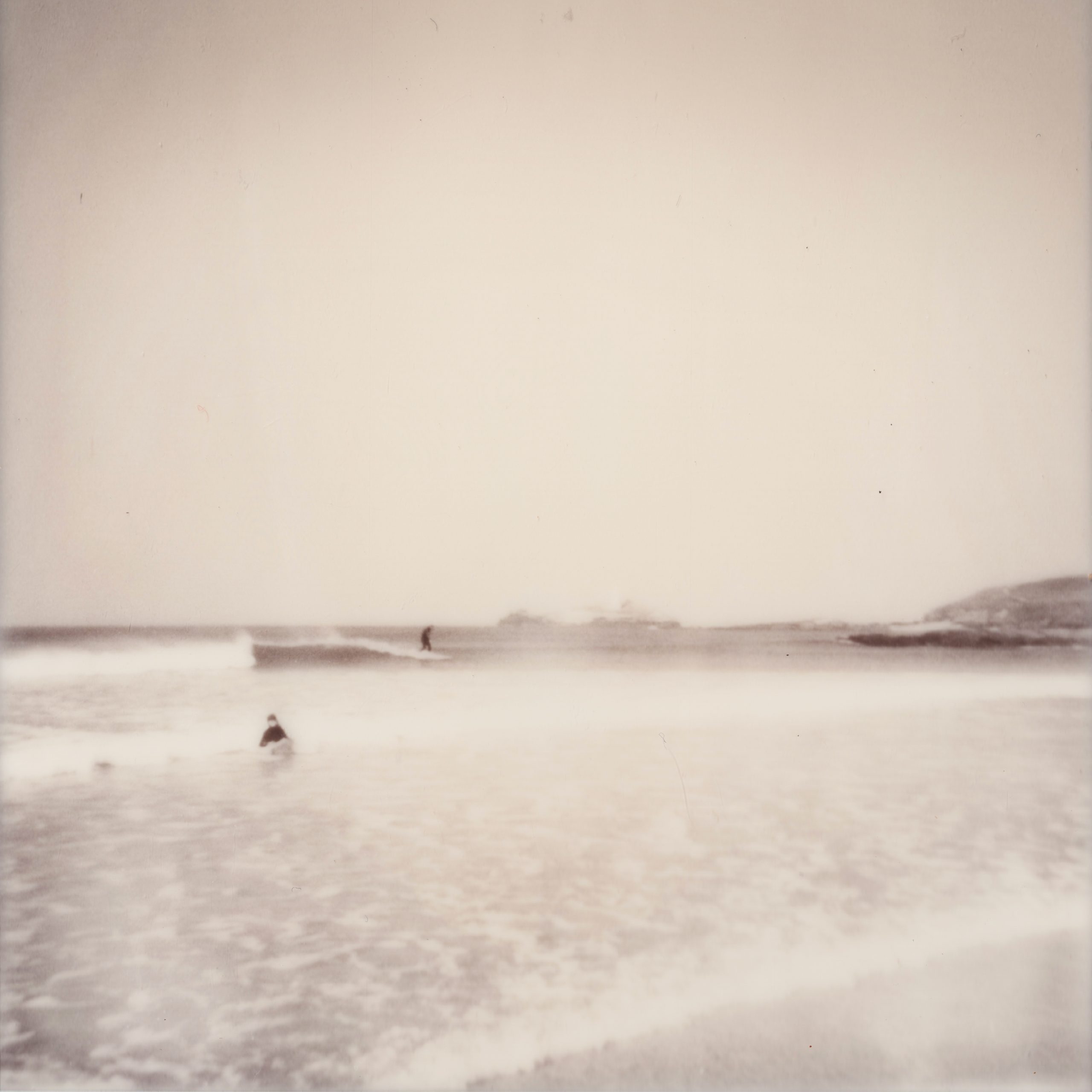 Godrevey beach Polaroid photograph