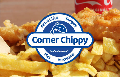 Corner Chippy brand identity