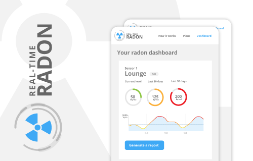 Real-time Radon logo and website design
